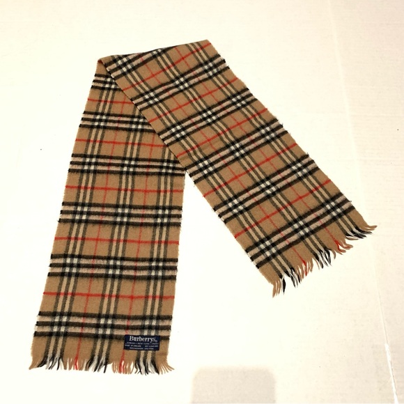 Burberrys Nova Check Plaid Scarf 70% Cashmere 30% Wool - Picture 1 of 7